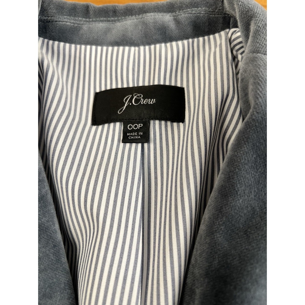 J. Crew Parke Blazer in Velvet Velour SZ OOP Women's Preppy One Button Jacket - Picture 3 of 6